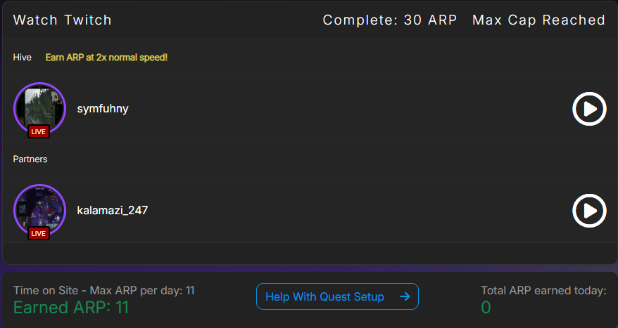 arp miscount