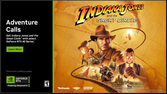 Get Indiana Jones and the Great Circle with select Nvidia GPUs