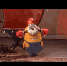 Minion warning animated gif leading to Liam Neeson picture sayin