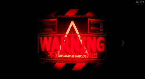 Warning animated gif