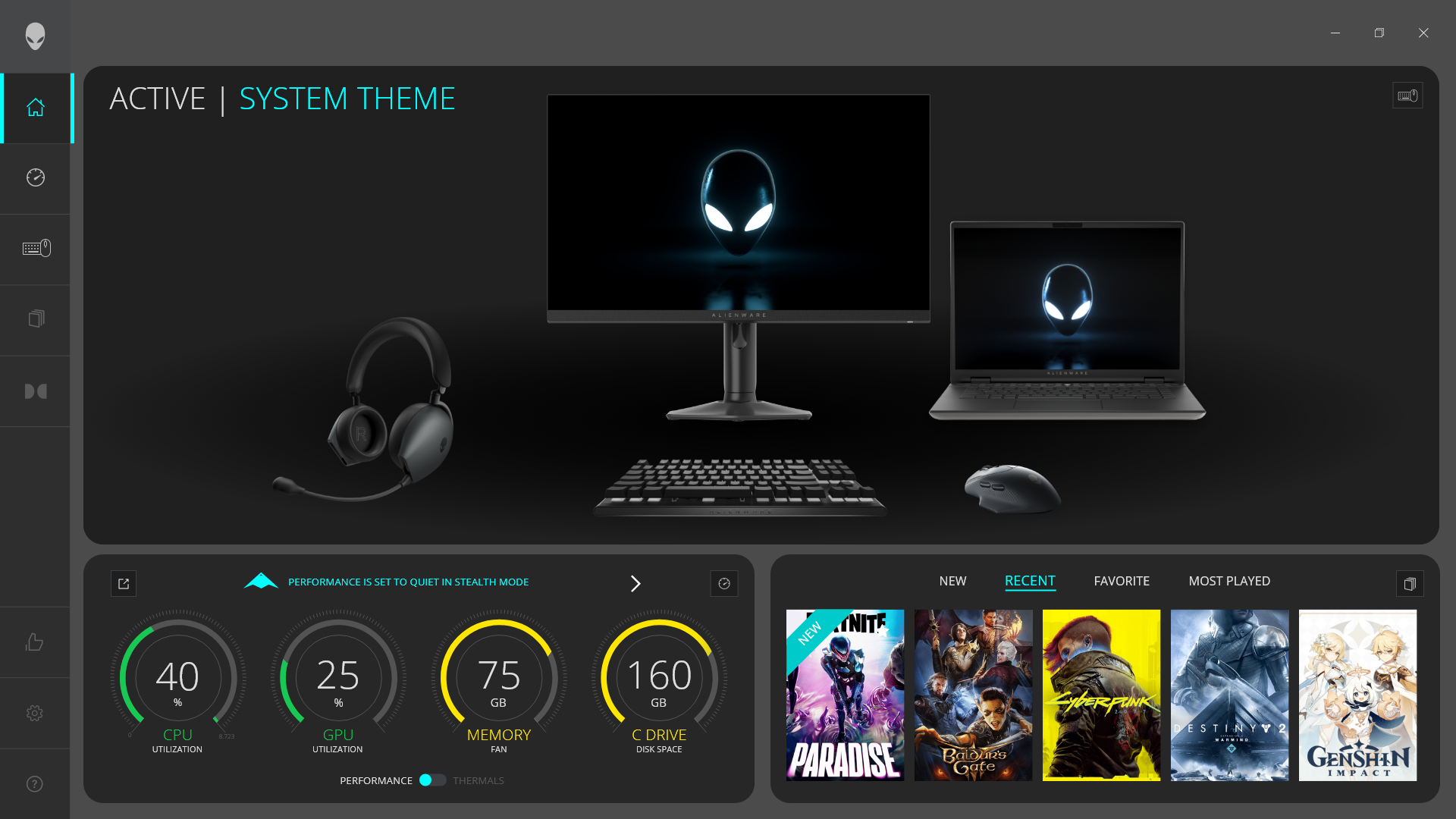 Alienware Control Center