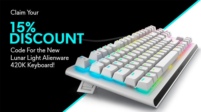 Exclusive 15% Discount Code for Lunar Light Alienware 420K Keyboard
