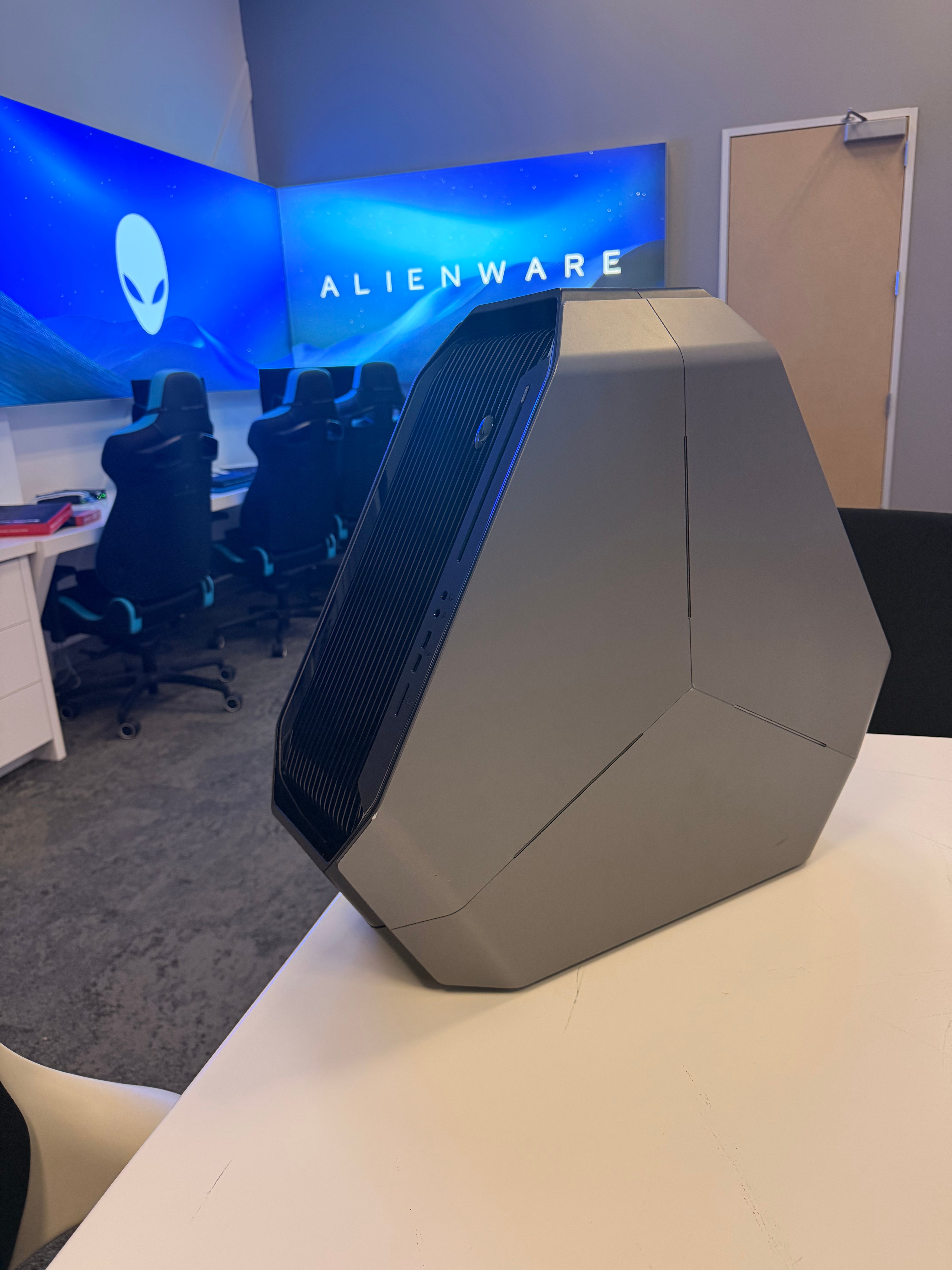 Our Alienware Desktop…posing for the office camera