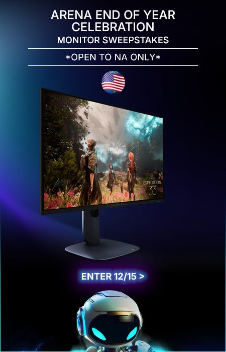 Alienware Arena of of Year Monitor Sweepstakes. Enter 12/15