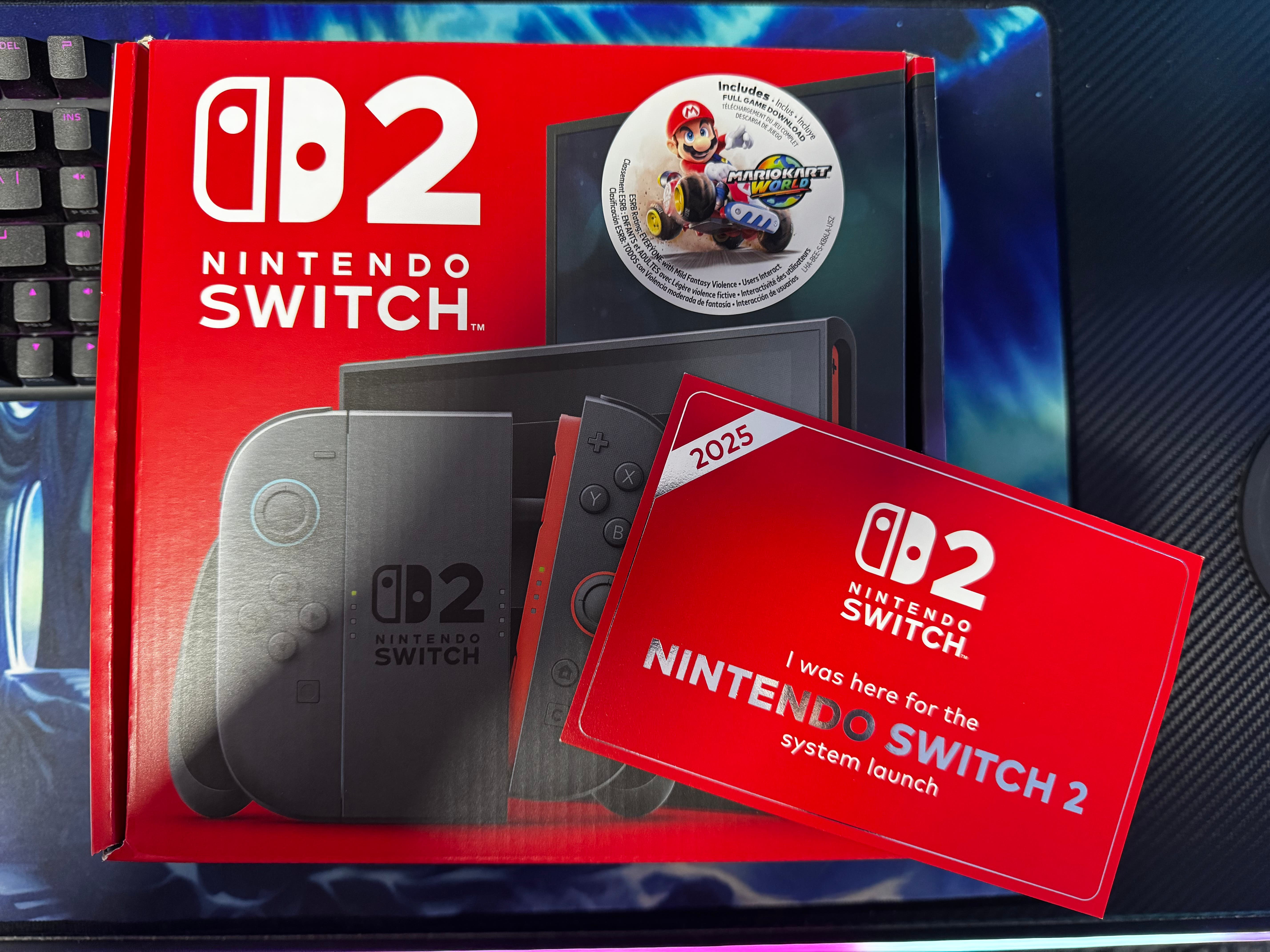 A picture of a Switch 2 in box