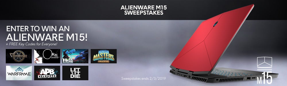 Alienware m15 Gleam Sweepstakes