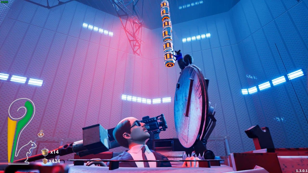 Squirrel drop granades on Boss