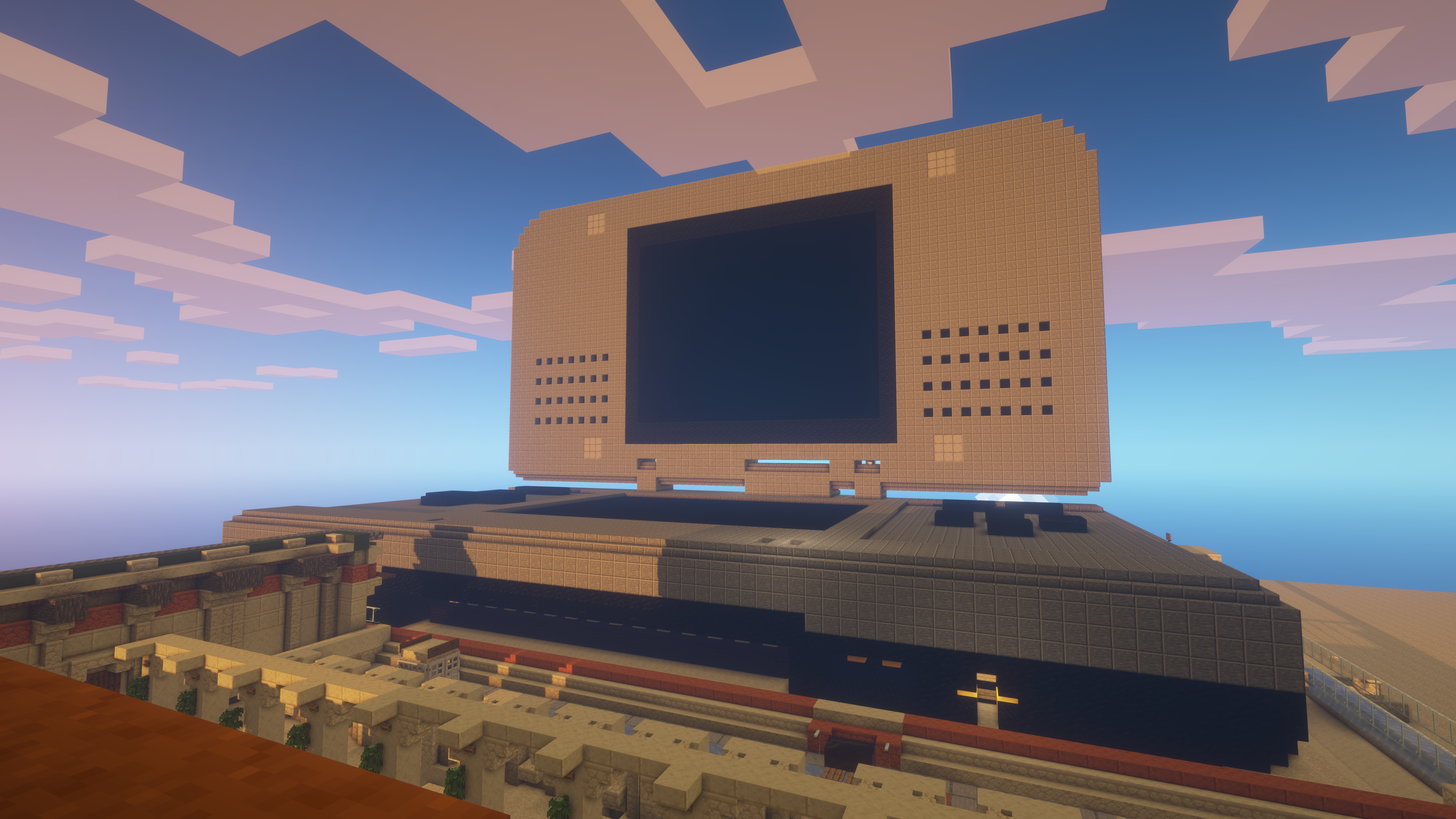 a huge nintendo ds mande in minecraft