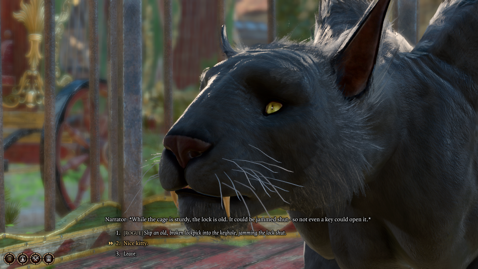 A screenshot of Shadow Whiskers from BG3