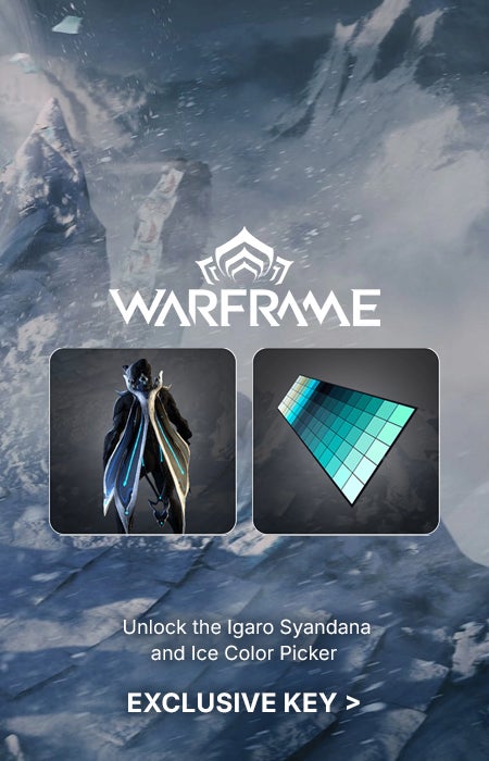 Warframe Igaro Syandana and Ice Colour Picker Game Pack Key Giveaway