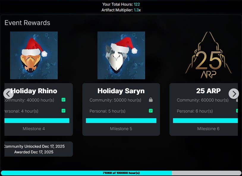 3 milestones earned, but not unlocked yet...