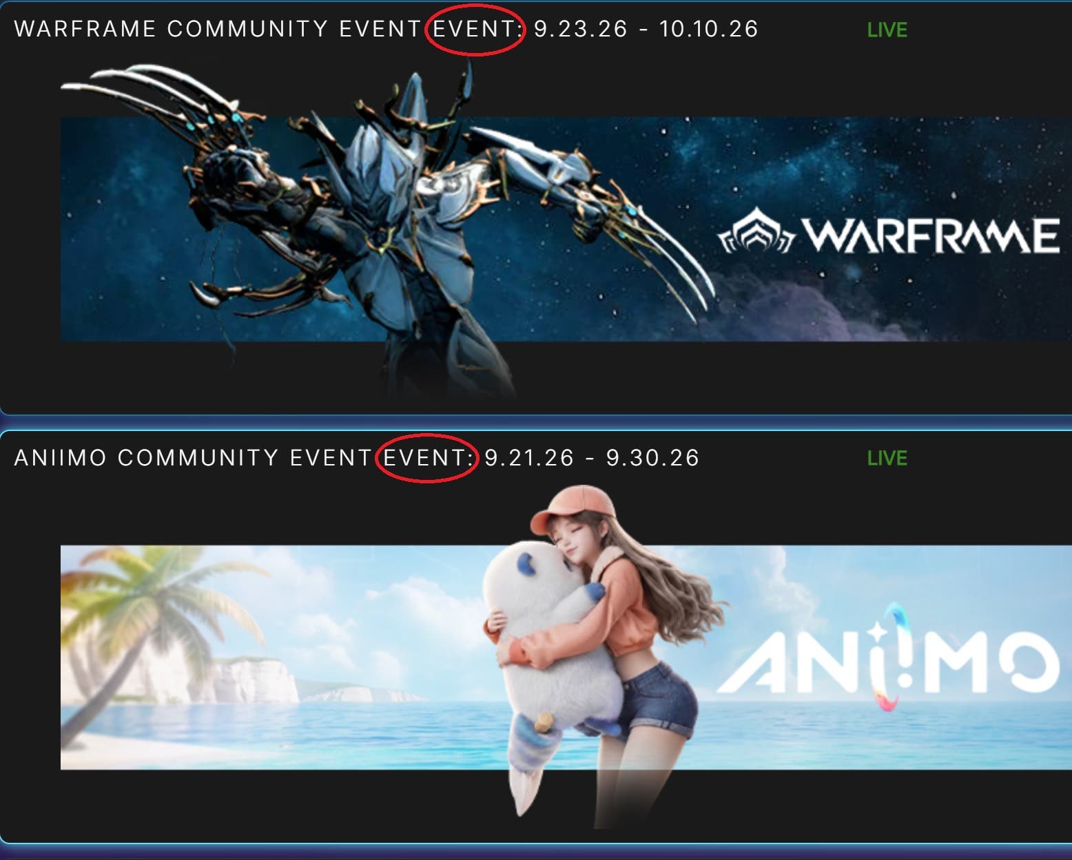 Making an event about the event event